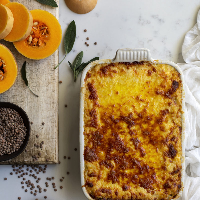 Butternut Sage and Lentil Lasagne