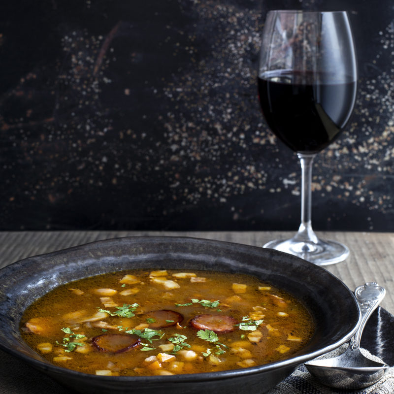 Chorizo Bean and Bacon Soup